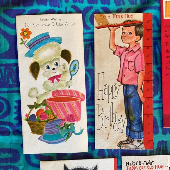 Vintage 1960’s Boy Birthday Cards Lot of 8 - Picture 2 of 10